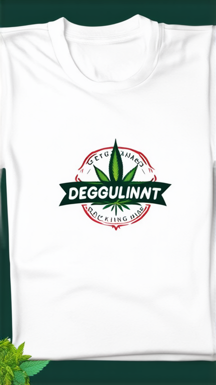 Un t-shirt blanc avec marquer dessus en Dégoulinant (Ndoss        Riche )et avec des feuilles de cannabis et en miniature les initiales Getbackgang