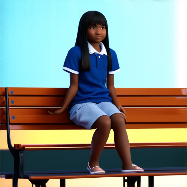 ecoliere sur un table banc dans une ecole africaine