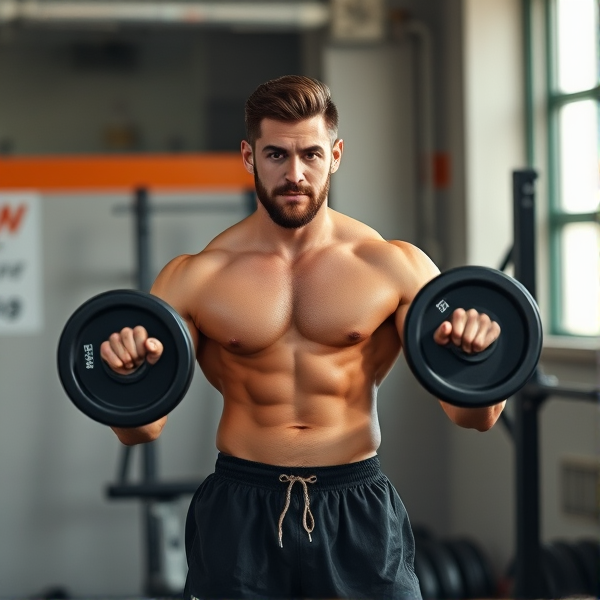 Make an image of me lifting weights