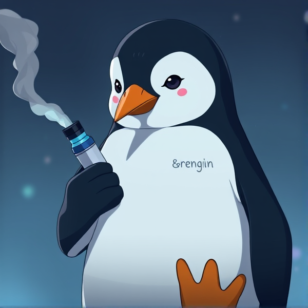 Pingouin avec un ventoline dans la main