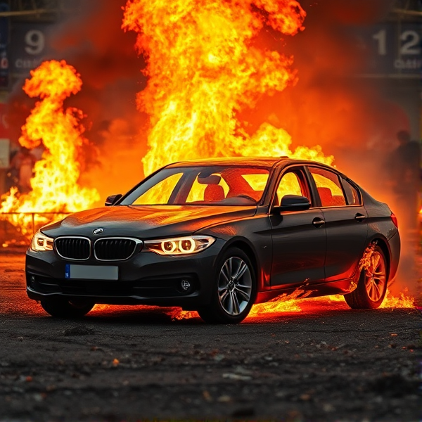 Car on fire