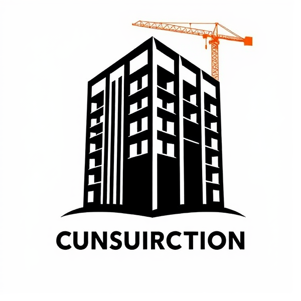 Affiche montrant un logo d'un bâtiment en construction