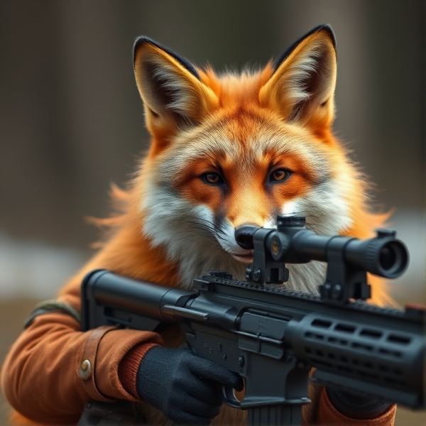 Fox in sniper gear