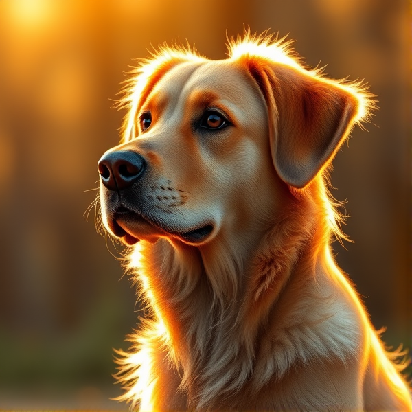 animal with the head of a golden retriever and the body of a robin bird