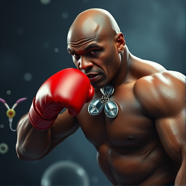 mike tyson boxing a sperm cell