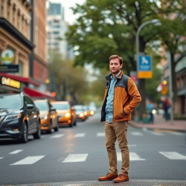 Guy standing in the street