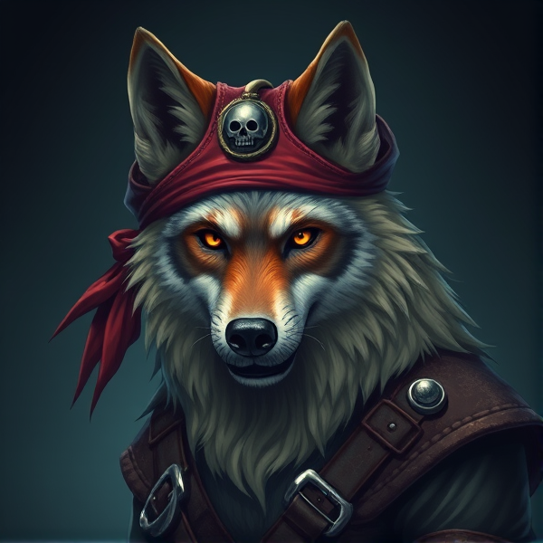 Créer une image d'un loup-pirate