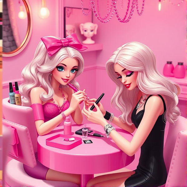 Bratz doing nails
