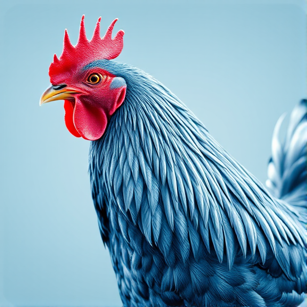 realistic full blue chicken