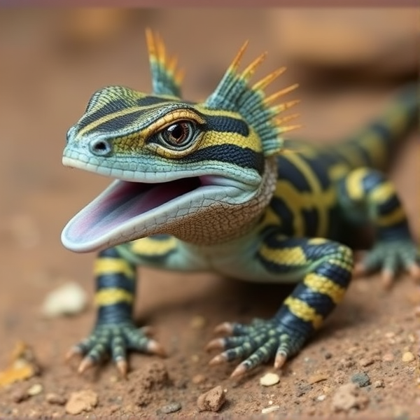 Cutest punk blue tongue lizard