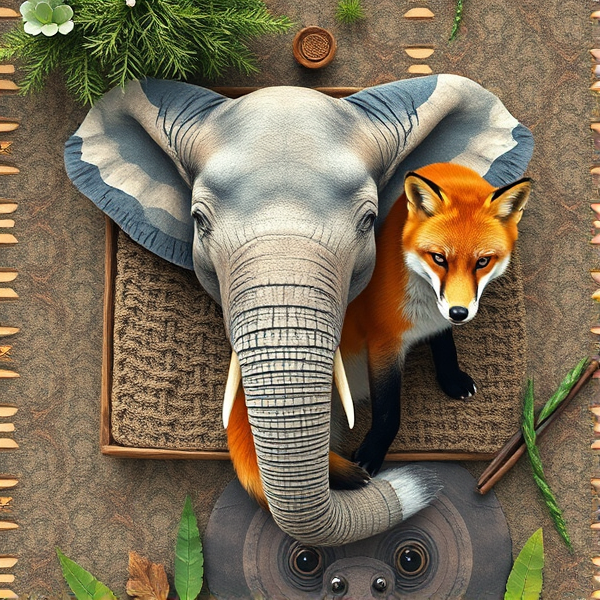 elephant and fox mixed