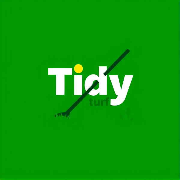 “Tidy turf” lawn mowing logo