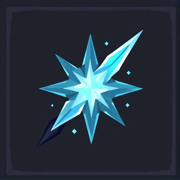 Icebolt spell icon similar to those used in world of Warcraft with a square background