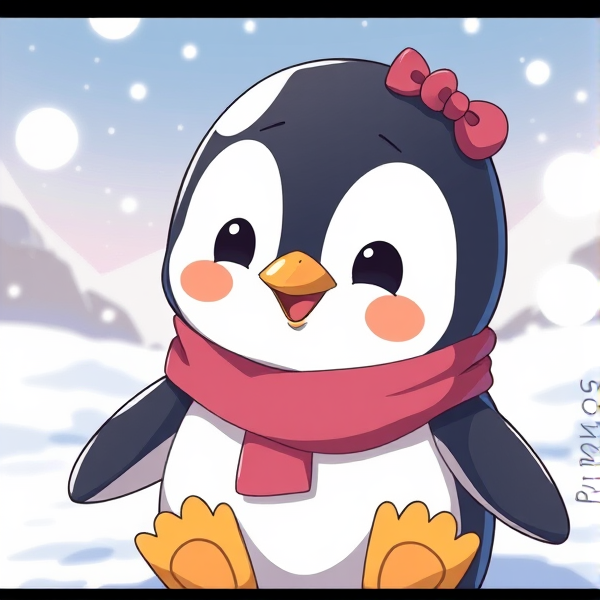 Pingouin Kawaii