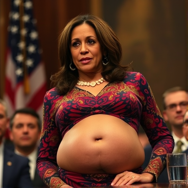 Kamala Harris vore belly nude