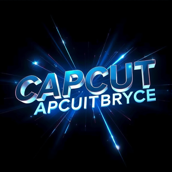Create a visually arresting 3D logo for "CAPCUTBRYCE" that exudes ultra-modern, sleek design elements with bold sans-serif typography which dynamically bursts forth from a pitch-black background. Infuse the artwork with electrifying light beams inspired by the Capcut app icon's luminosity, casting profound shadows and creating striking highlights across the logo's contours. Incorporate a fusion of cutting-edge curves, crisp edges, and fluid lines to convey both rapidity and elegance. The logo should be enveloped in a metallic skin exhibiting a lustrous, mirror-like finish to dramatically bounce off light, imbuing it with an essence of vigorous motion. Draw upon Pixar's hallmark of incisive imagery and pronounced geometric shapes, injecting the tableau with a lively color spectrum and polished surfaces for additional depth. Utilize rendering techniques paralleling Unreal Engine's hyper-realism and Octane Renderer's ray tracing capabilities to achieve mesmerizing reflections, alongside V-Ray's sophisticated lighting effects to accentuate the mood. Strive for an overwhelmingly surreal visual spectacle that flirts with sci-fi elements, deliberately exaggerating every aspect for maximal impact. This creation ought to be perceived as audaciously lavish, overtly eschewing any inclination towards subtlety or minimalism.
