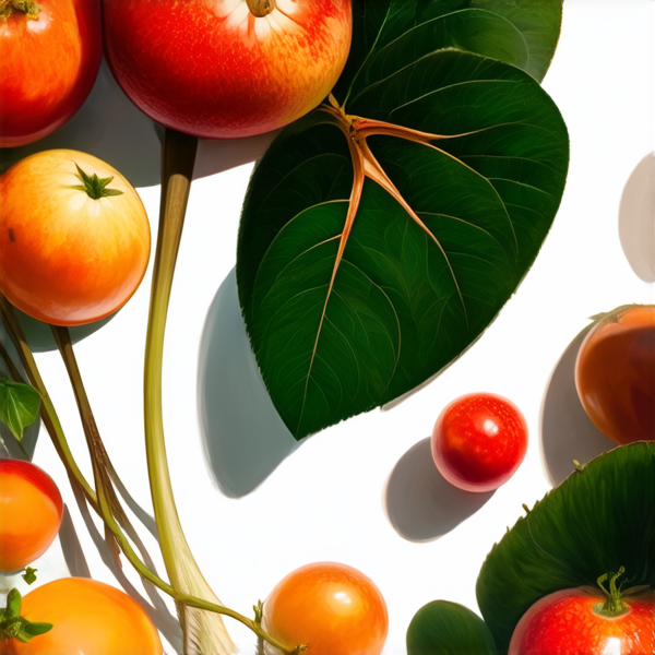 Jardin luxuriant avec diverses arbustes verdoyants, fruits et légumes et une élégante clôture en bois