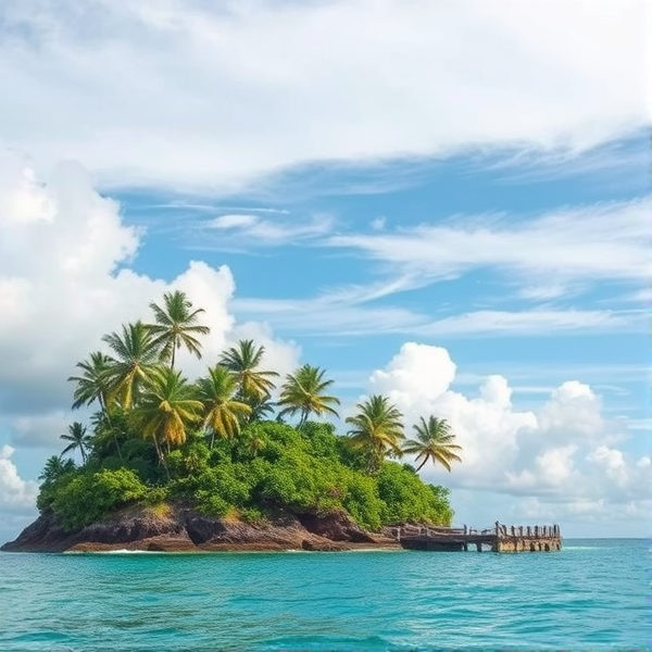 Tropical island in the sky