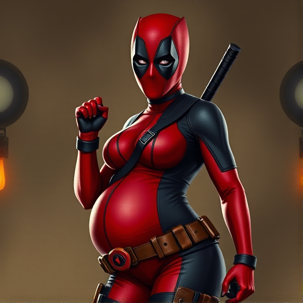 Pregnant lady Deadpool