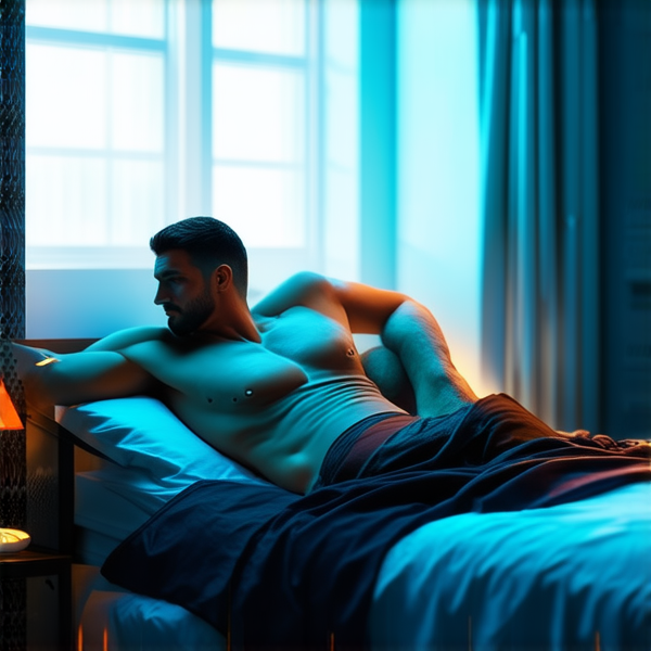 Deux Homme gay dans un lit nu