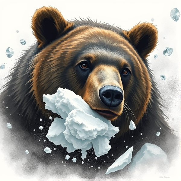 Bear on cocaine