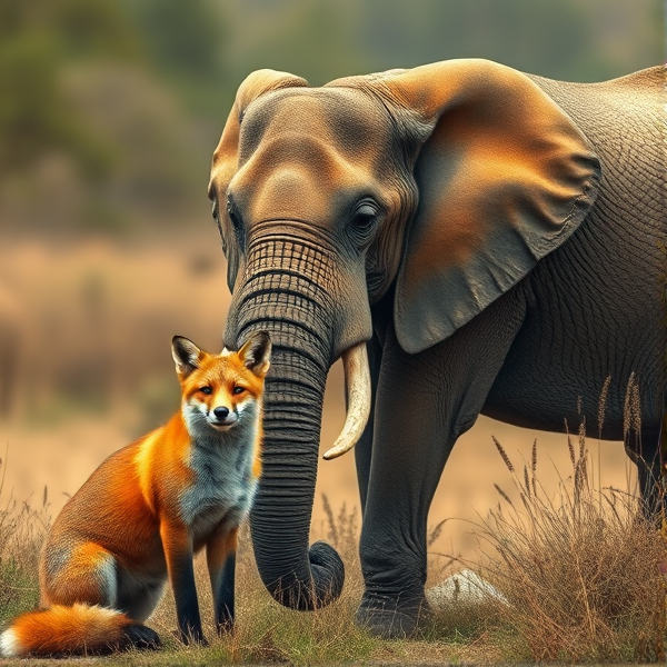 elephant and fox mixed