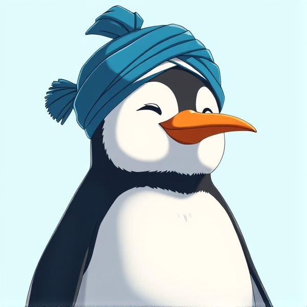 Pingouin avec un turban