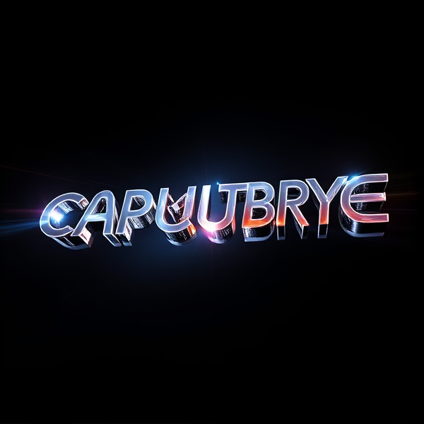 Create a visually arresting 3D logo for "CAPCUTBRYCE" that exudes ultra-modern, sleek design elements with bold sans-serif typography which dynamically bursts forth from a pitch-black background. Infuse the artwork with electrifying light beams inspired by the Capcut app icon's luminosity, casting profound shadows and creating striking highlights across the logo's contours. Incorporate a fusion of cutting-edge curves, crisp edges, and fluid lines to convey both rapidity and elegance. The logo should be enveloped in a metallic skin exhibiting a lustrous, mirror-like finish to dramatically bounce off light, imbuing it with an essence of vigorous motion. Draw upon Pixar's hallmark of incisive imagery and pronounced geometric shapes, injecting the tableau with a lively color spectrum and polished surfaces for additional depth. Utilize rendering techniques paralleling Unreal Engine's hyper-realism and Octane Renderer's ray tracing capabilities to achieve mesmerizing reflections, alongside V-Ray's sophisticated lighting effects to accentuate the mood. Strive for an overwhelmingly surreal visual spectacle that flirts with sci-fi elements, deliberately exaggerating every aspect for maximal impact. This creation ought to be perceived as audaciously lavish, overtly eschewing any inclination towards subtlety or minimalism.