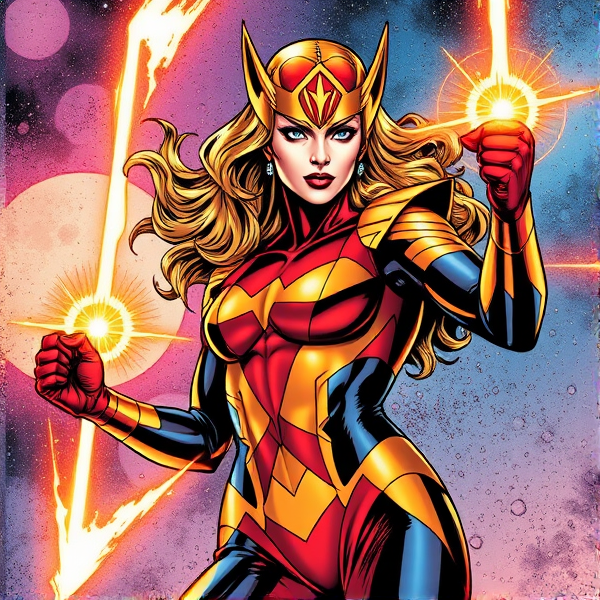 comic accurate nova from marvel in comic art for trading card