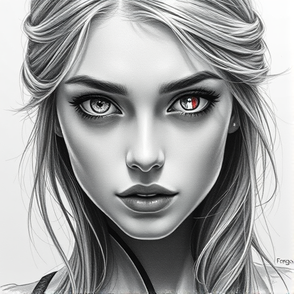 Marianne avec le drapeau français dans les deux yeux