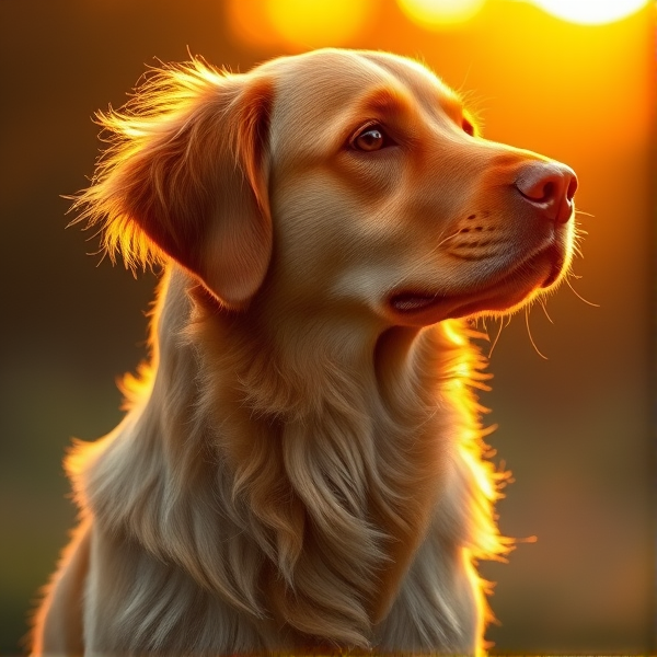 animal with the head of a golden retriever and the body of a robin bird