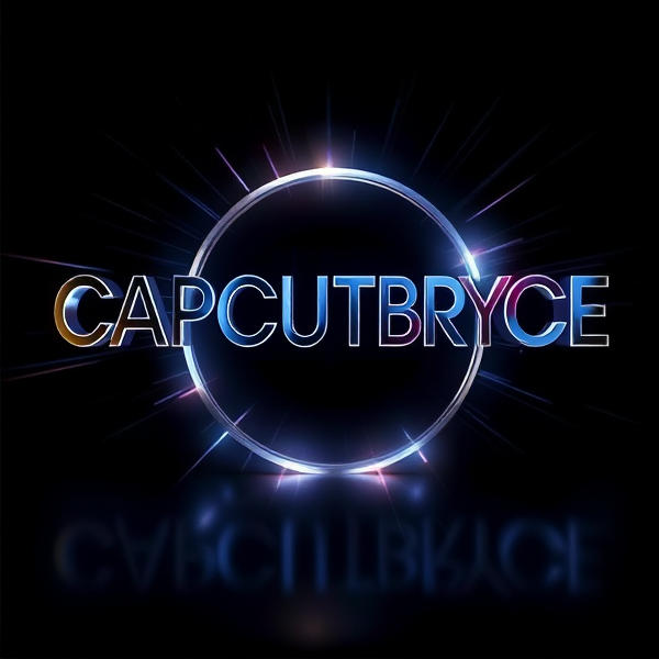 Create a visually arresting 3D logo for "CAPCUTBRYCE" that exudes ultra-modern, sleek design elements with bold sans-serif typography which dynamically bursts forth from a pitch-black background. Infuse the artwork with electrifying light beams inspired by the Capcut app icon's luminosity, casting profound shadows and creating striking highlights across the logo's contours. Incorporate a fusion of cutting-edge curves, crisp edges, and fluid lines to convey both rapidity and elegance. The logo should be enveloped in a metallic skin exhibiting a lustrous, mirror-like finish to dramatically bounce off light, imbuing it with an essence of vigorous motion. Draw upon Pixar's hallmark of incisive imagery and pronounced geometric shapes, injecting the tableau with a lively color spectrum and polished surfaces for additional depth. Utilize rendering techniques paralleling Unreal Engine's hyper-realism and Octane Renderer's ray tracing capabilities to achieve mesmerizing reflections, alongside V-Ray's sophisticated lighting effects to accentuate the mood. Strive for an overwhelmingly surreal visual spectacle that flirts with sci-fi elements, deliberately exaggerating every aspect for maximal impact. This creation ought to be perceived as audaciously lavish, overtly eschewing any inclination towards subtlety or minimalism.