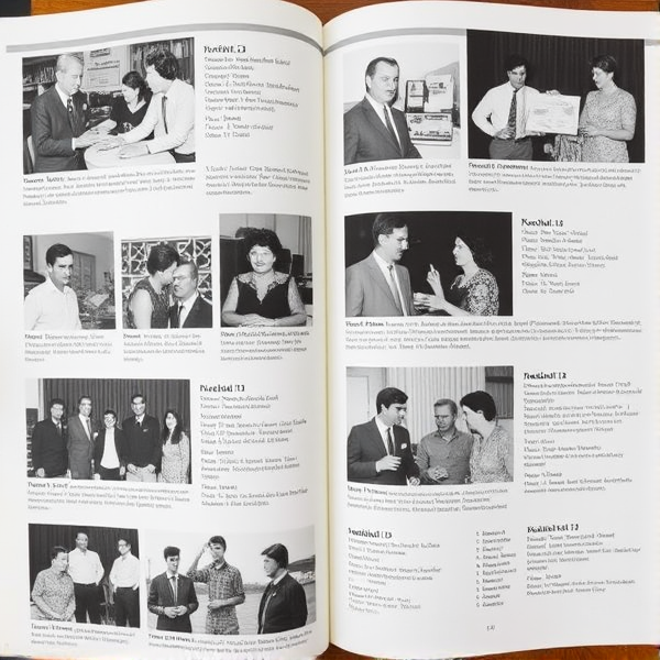 1984 Turkish yearbook page with photos and labels