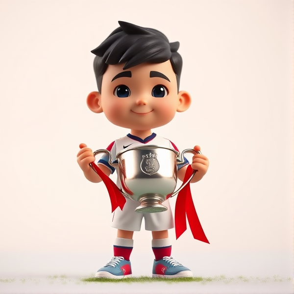 22-year-old winning the premiere league soccer trophy