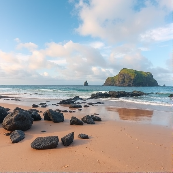 Beautiful calming beach in ireland