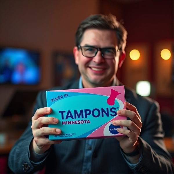 Tim Walz holding box of tampons

Made in Minnesota