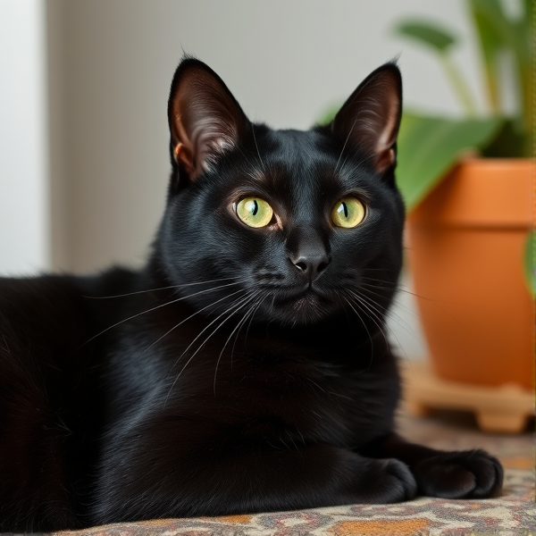 Cat like female black