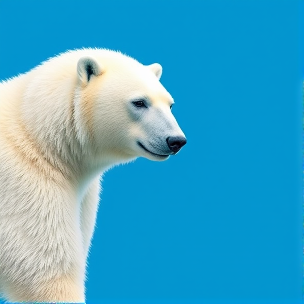 A blue background of polar bears