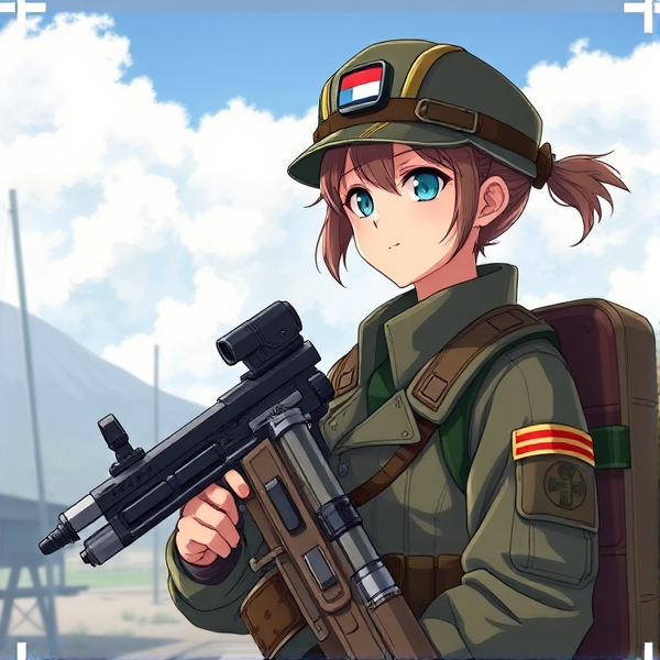 A soldier girl anim