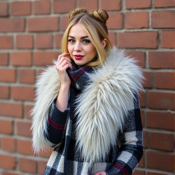 plaid en fausse fourrure