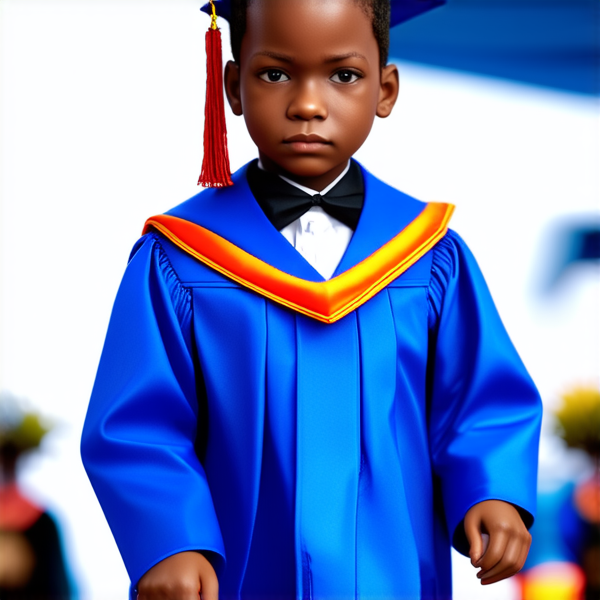 enfant africain durant une cérémonie de remise de dipllome