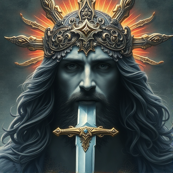 Revelation jesus with sword in mouth