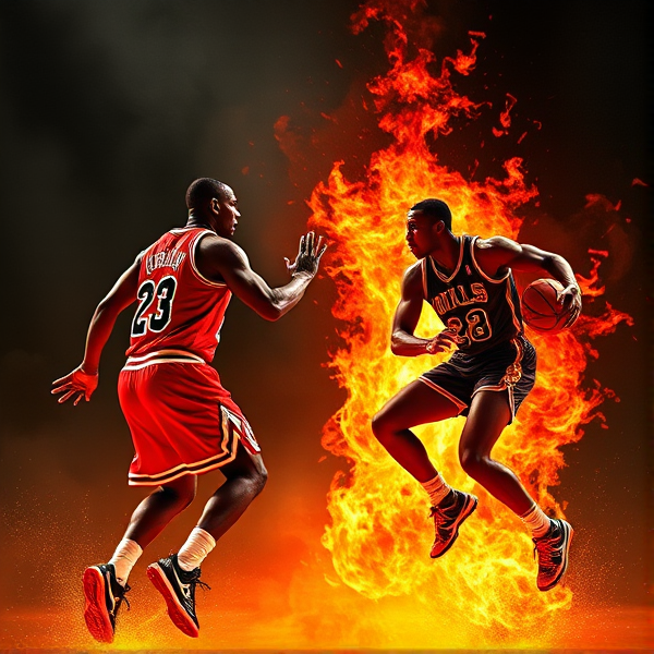 michael jordan vs elmo fire background