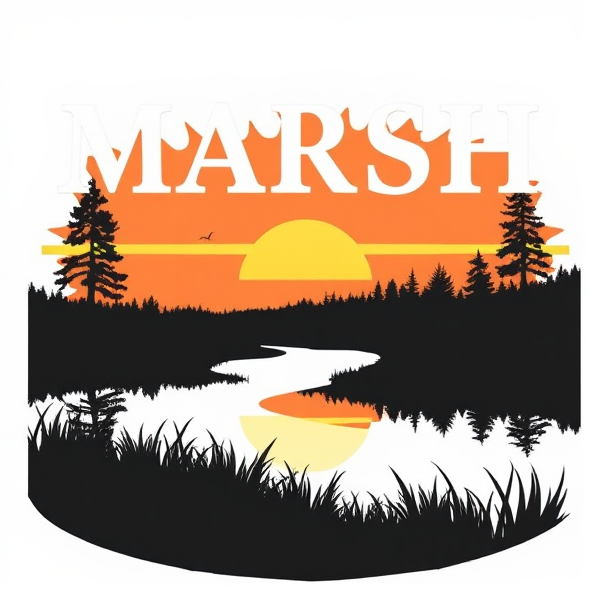 Marsh sunset logo