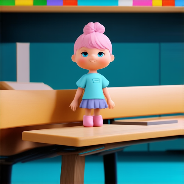 dessin d'une ecoliere aficaine  assise sur banc en classe