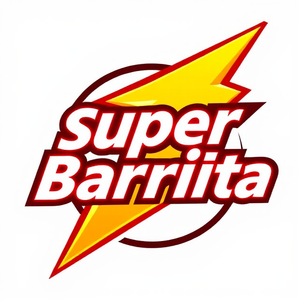 Logo de barrita energética con el nombre Super Barrita
