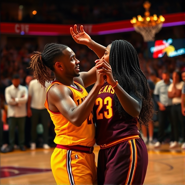 lebron dancing with sophie rain