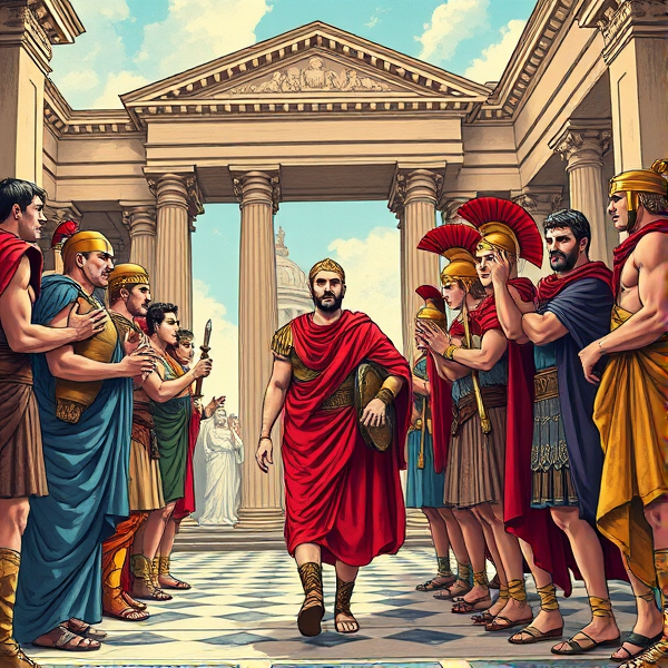Romans entering a ceremony
