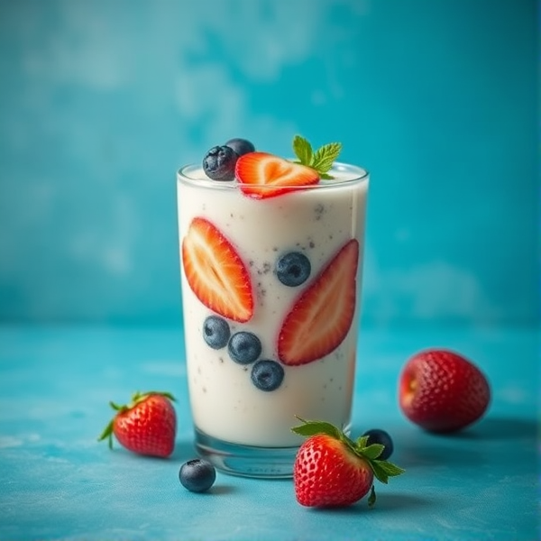 crée moi une image realiste du kéfir de fruits