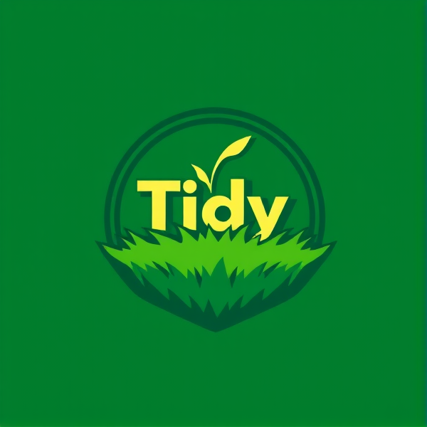“Tidy turf” lawn mowing logo